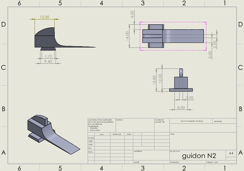 Mise en plan du guidon