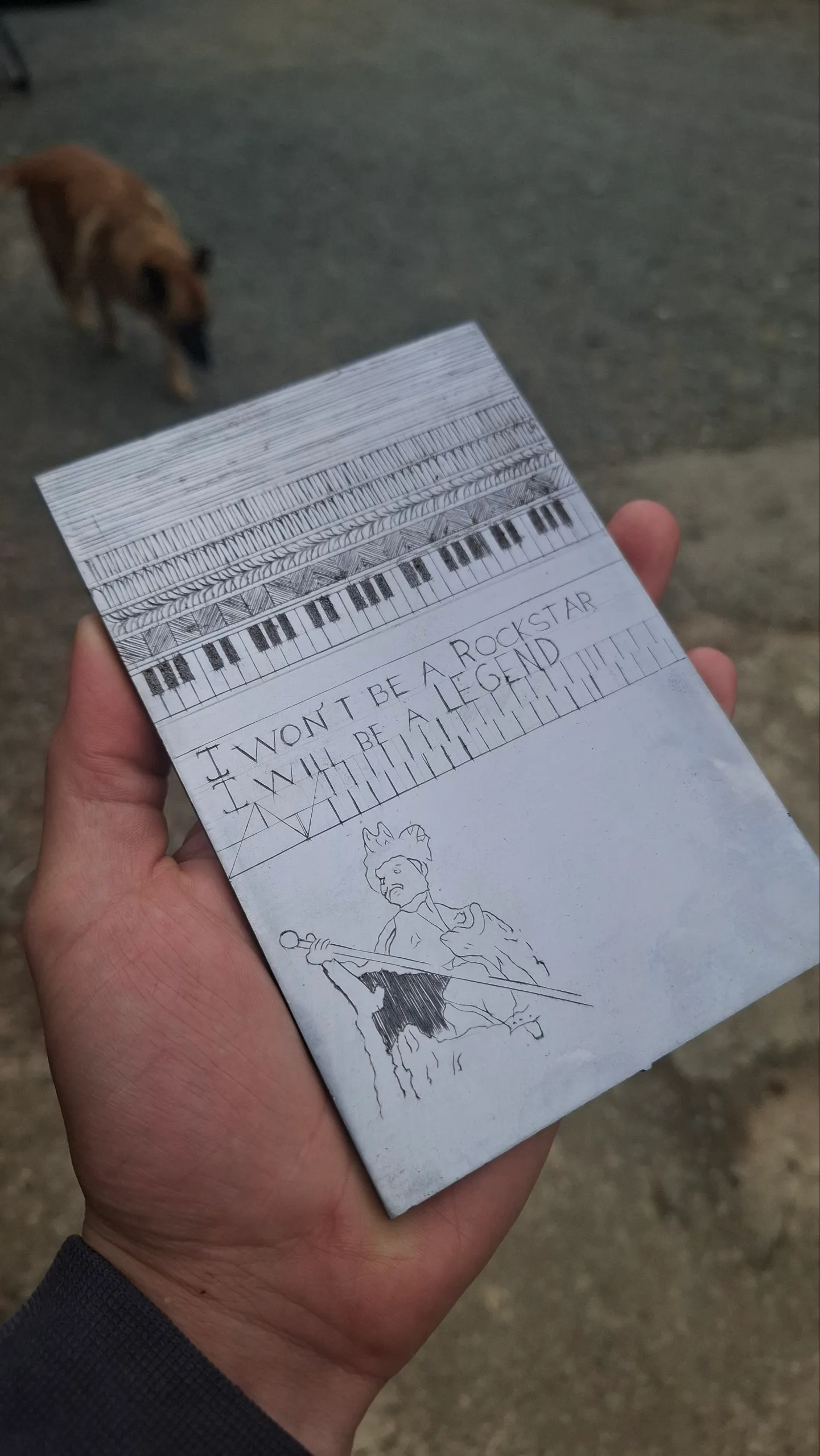 Le haut de la plaque : les bandes d'essai et le clavier
